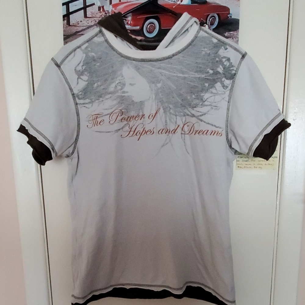 Men's shirt with hoodie